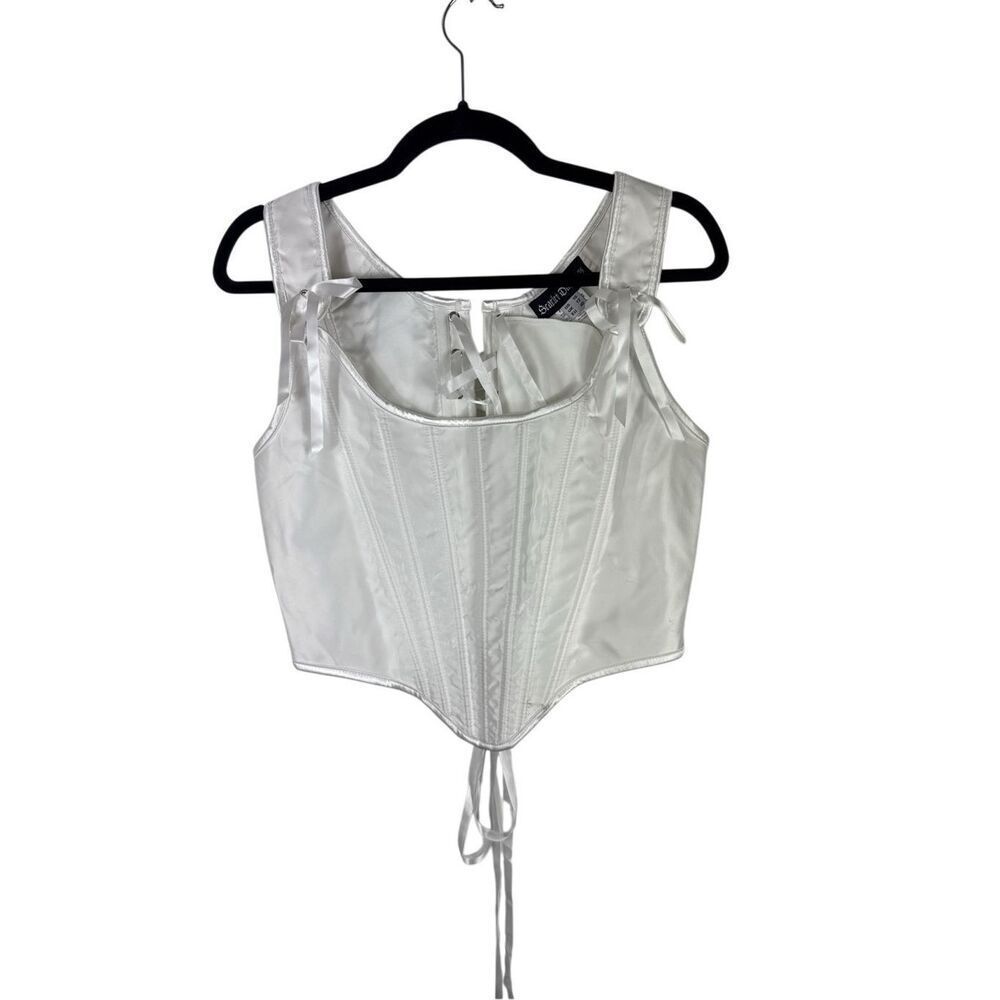 White Corset Top - size L